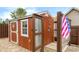 Outdoor shower with corrugated metal surround for added privacy is surrounded by a stone path at 6096 E Conestoga Trl, Columbus, IN 47203