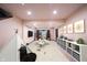 Basement area with playful decor, ideal as a playroom at 7626 Timber Springs S Dr, Fishers, IN 46038