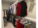 Walk-in closet with clothing racks, shelves, and carpet at 9074 Larson Dr, Pendleton, IN 46064