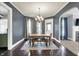 Dining room featuring hardwood floors, and a view into the open floor plan at 1000 E King St, Franklin, IN 46131