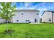 Expansive backyard with lush green grass and a newly planted tree at 10236 Arctic Edge Dr, Indianapolis, IN 46239