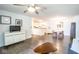 Open-concept living area flows into dining and kitchen, great for modern living at 1046 Timber Creek Dr # 3, Carmel, IN 46032