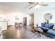 Spacious living area open to kitchen and dining, with modern decor and natural light at 1046 Timber Creek Dr # 3, Carmel, IN 46032