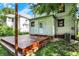 Backyard view of an outdoor wooden deck, exterior of home, and yard at 1124 E 35Th St, Indianapolis, IN 46205