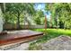 Backyard view of an outdoor deck with a yard and wooden fence at 1124 E 35Th St, Indianapolis, IN 46205