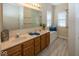 Bathroom features a double vanity and large mirror at 11473 Rainbow Falls Ln, Fishers, IN 46037