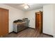 Bedroom features wood floor, closet, and rolling metal tool storage cabinet at 1157 Fielding Ln, Franklin, IN 46131