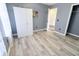 Bright bedroom with wood floors and closet space with storage at 12115 Flagstone Dr, Fishers, IN 46037