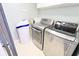 Well-equipped laundry room features newer appliances and a water filtration system at 12115 Flagstone Dr, Fishers, IN 46037