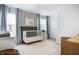 This Bedroom features an accent wall, grey curtains, and a crib at 1464 Buckland Ct, Avon, IN 46123