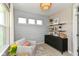 Comfortable bedroom with natural light and well-designed storage solutions at 15378 Dorman Ct, Fishers, IN 46040