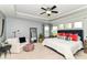 Serene Main Bedroom: Tray ceiling and calming decor at 15378 Dorman Ct, Fishers, IN 46040