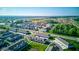 Birds eye view of a new construction community featuring modern townhomes with scenic landscaping at 17237 Rancorn Pl, Westfield, IN 46074