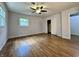 Bedroom with hardwood floors, natural light, and a closet at 1760 Pumpkinvine Hill Rd, Martinsville, IN 46151