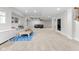 Spacious finished basement features theatre setup, play area and recessed lights at 1787 Halifax St, Carmel, IN 46032