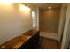 Bathroom featuring a tiled shower stall, a window for natural light, and awaiting the vanity installation at 1874 Victor Higgins Dr, Shelbyville, IN 46176