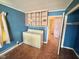 Laundry room with washer, dryer, and linoleum flooring at 2501 Mars Hill St, Indianapolis, IN 46241
