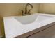 Close up of modern bathroom sink and faucet at 333 N Kenyon St, Indianapolis, IN 46219