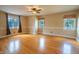 Spacious bedroom featuring hardwood floors and large windows for natural light at 333 N Kenyon St, Indianapolis, IN 46219