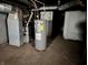 Basement featuring a water heater and furnace at 3443 Broadway St, Indianapolis, IN 46205