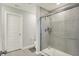 Bathroom featuring a glass shower and sleek, modern design at 3719 Lexham Ct, Danville, IN 46122