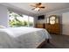 Bright main bedroom showcasing waterfront views and comfortable furnishings at 3829 Waycross Dr, Columbus, IN 47203