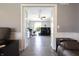 Office space featuring a window overlooking the yard and a piano at 3829 Waycross Dr, Columbus, IN 47203