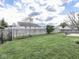 View of the backyard and fence, showcasing the outdoor space and boundary at 4675 Walker St, Greenwood, IN 46143