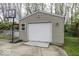 A view of the detached garage with basketball hoop at 5137 Green Hills Dr, Brownsburg, IN 46112
