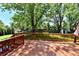 Outdoor wooden deck overlooking the backyard at 5225 Elderberry Rd, Noblesville, IN 46062