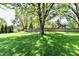 Expansive backyard with mature trees, lawn, and a privacy fence at 5225 Elderberry Rd, Noblesville, IN 46062