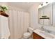 Bright bathroom with a tub and shower combination, a white vanity, and a neutral color scheme at 5225 Elderberry Rd, Noblesville, IN 46062