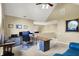 Spacious home office with neutral walls and plenty of room for multiple workstations at 5521 Salem N Dr, Carmel, IN 46033