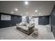 Finished basement with plush carpet, recessed lighting, and neutral paint tones creating a cozy and inviting space at 8970 Buttercup Ct, Noblesville, IN 46060