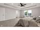 Large main bedroom with neutral colors, coffered ceilings, and bright natural light at 1147 Kelsneland Dr, Avon, IN 46123