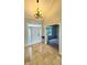 Spacious foyer with tile flooring, high ceilings, and a view into the adjoining rooms at 12551 Hawks Landing Dr, Fishers, IN 46037