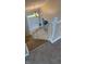 View from the top of the staircase looking toward the foyer and front door at 12551 Hawks Landing Dr, Fishers, IN 46037
