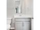 Bathroom featuring vanity with modern fixtures and toilet at 13324 Roundtop Rd, Noblesville, IN 46060