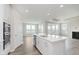 Kitchen island and living room area with many windows offering natural light at 13355 Seven Springs Ln, Noblesville, IN 46060