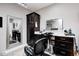 A salon features a washing chair, mirrors, cabinetry and counter space at 18820 Wychwood Pl, Noblesville, IN 46062