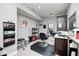 A salon features a swivel chair, styling station, and storage at 18820 Wychwood Pl, Noblesville, IN 46062