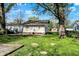 Backyard featuring a well-maintained lawn and mature trees, offering a peaceful outdoor space at 3609 N Keystone Ave, Indianapolis, IN 46218