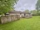 Home's backyard features a wooden deck and a wood fence at 4718 Tempe Ct, Indianapolis, IN 46241