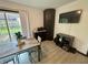 This kitchen includes a nice eating area with access to the back deck at 4718 Tempe Ct, Indianapolis, IN 46241