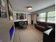 Living room with fireplace and black and white art at 4718 Tempe Ct, Indianapolis, IN 46241