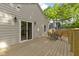 Backyard deck with sliding glass door access to the home's interior at 4725 Boulevard Pl, Indianapolis, IN 46208