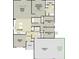 Detailed floor plan showcasing the layout of the home, including bedrooms, kitchen, and garage at 505 Shallowroot Ln, Sheridan, IN 46069