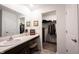 Bathroom vanity offers lots of storage with an adjacent walk-in closet at 509 Tulip Tree Dr, Lapel, IN 46051