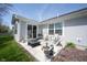 Cozy patio area with fire pit and outdoor seating perfect for entertaining at 509 Tulip Tree Dr, Lapel, IN 46051