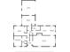 Detailed floor plan with dimensions of the layout of the home, including room sizes and features at 5101 Dickson Rd, Indianapolis, IN 46226